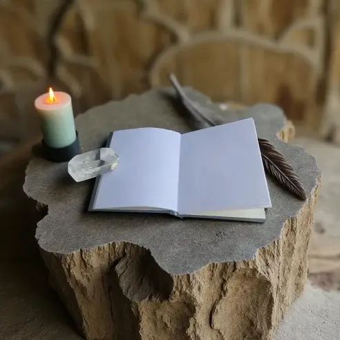 Carnet vierge Fleur de Vie – carnet spirituel 8x10