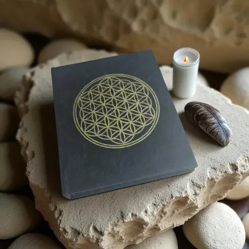 Carnet vierge Fleur de Vie – carnet spirituel 8x10
