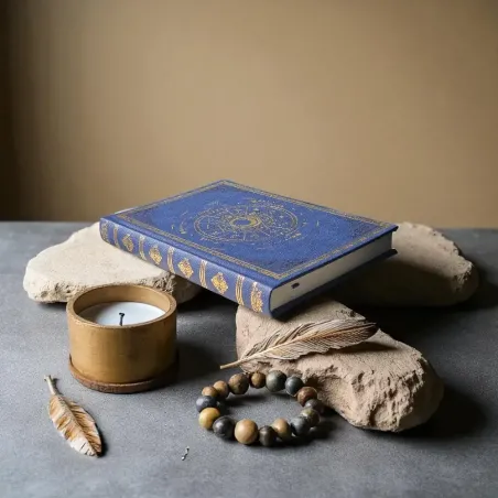 Grimoire Astrologique Bleu – Carnet ésotérique en similicuir