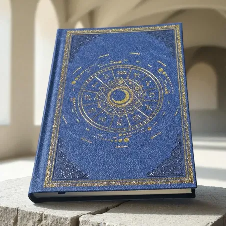 Grimoire Astrologique Bleu – Carnet ésotérique en similicuir