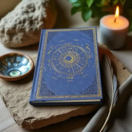 Grimoire Astrologique Bleu – Carnet ésotérique en similicuir