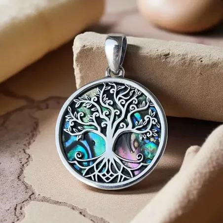 Médaille Arbre de Vie Abalone – Harmonie et enracinement