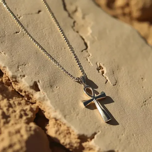 Croix Ankh acier inoxydable – Pendentif symbole de vie sacrée