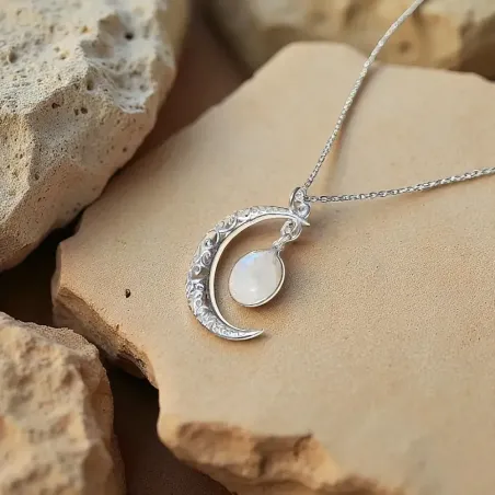 Collier Lune Pierre de Lune – Intuition et énergie féminine