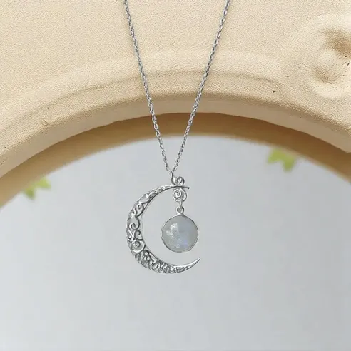 Collier Lune Pierre de Lune – Intuition et énergie féminine