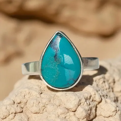 Bague Turquoise Ondine – Turquoise sur argent