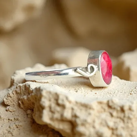 Bague Rubis Angel - Cœur et énergie vitale