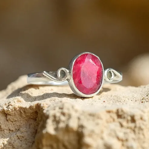 Bague Rubis Angel - Cœur et énergie vitale
