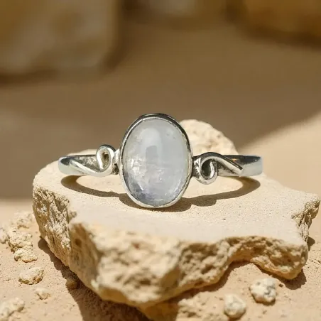 Bague Pierre de Lune Angel - Intuition et douceur sacrée
