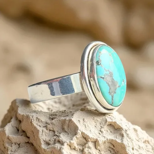Bague Turquoise Aira Argent - Protection et expression