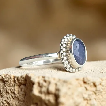 Bague Amandine Saphir Argent - Sagesse et clarté intérieure