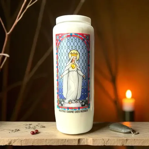 Neuvaine Notre-Dame des Roses – Bougie de prière 9 jours