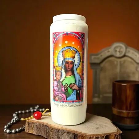 Neuvaine Vierge Noire Ezili Dantor – Bougie de rituel 9 jours