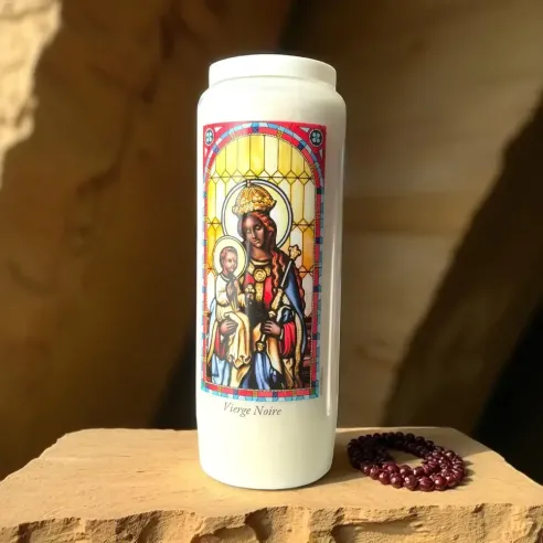 Neuvaine Vierge Noire – Bougie de prière 9 jours sacrés