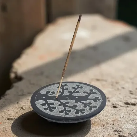 Porte-encens en Saponite – Arbre de Vie – Pierre naturelle