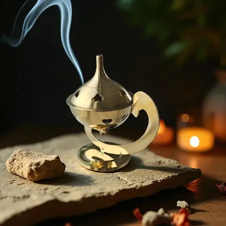 Brûle-encens Lampe Aladin – Encensoir oriental en métal