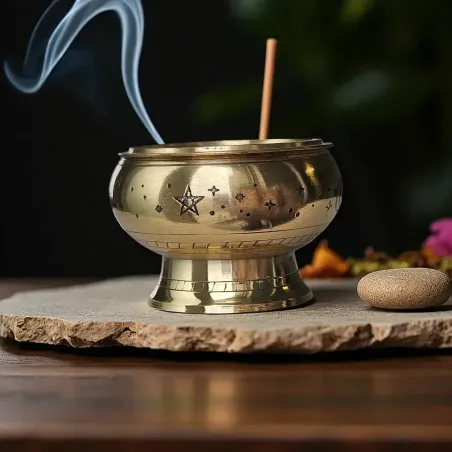 Brûle encens laiton ciel étoilé – Ambiance sacrée