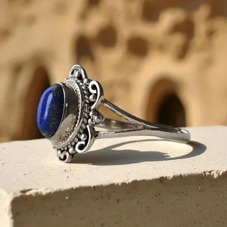 Bague Lapis Lazuli Juliette – Argent et expression sacrée