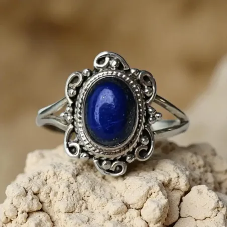 Bague Lapis Lazuli Juliette – Argent et expression sacrée