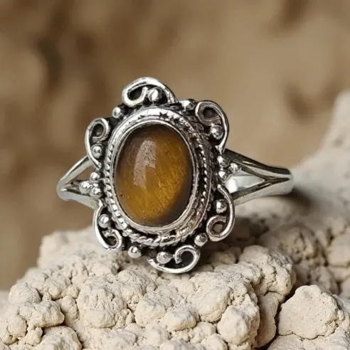 Bague Oeil de Tigre Juliette – Argent et force protectrice