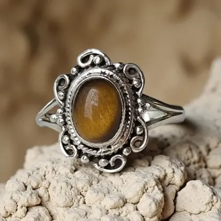 Bague Oeil de Tigre Juliette – Argent et force protectrice