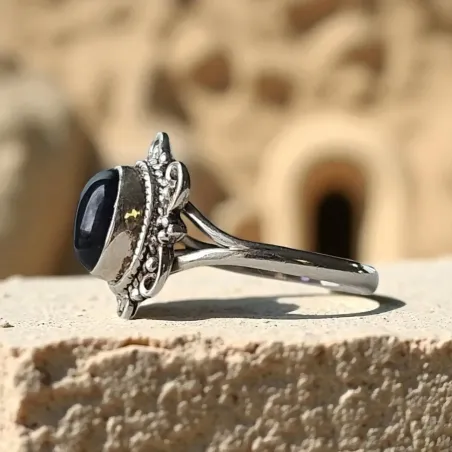 Bague Améthyste Juliette – Argent fleuri et paix intérieure