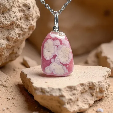 Pendentif en Rhodochrosite – Amour & Guérison du cœur