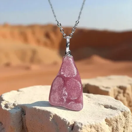 Pendentif en Rhodochrosite – Amour & Guérison du cœur