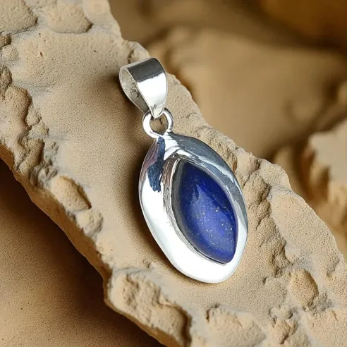 Pendentif Lapis Lazuli Amande - Intuition et sagesse céleste