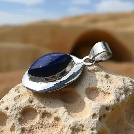 Pendentif Lapis Lazuli Amande - Intuition et sagesse céleste