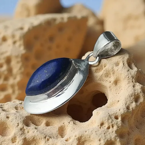 Pendentif Lapis Lazuli Amande - Intuition et sagesse céleste