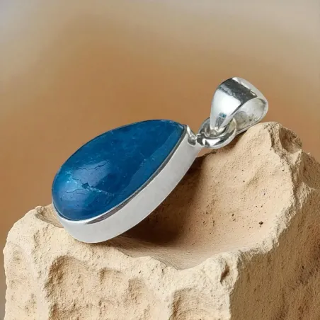 Pendentif Apatite Petite Goutte Argent - Expression & clarté