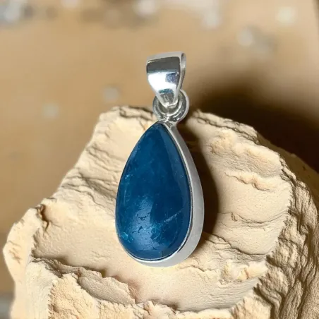 Pendentif Apatite Petite Goutte Argent - Expression & clarté