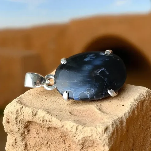 Pendentif Pietersite – Argent - Clarté & ancrage énergétique
