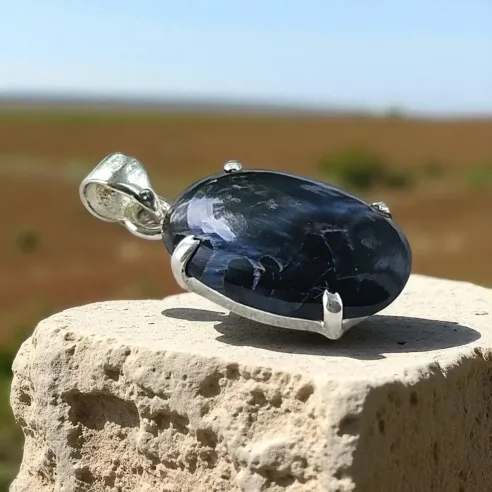 Pendentif Pietersite – Argent - Clarté & ancrage énergétique