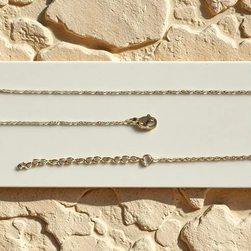 Chainette dorée Acier inox pour pendentifs et talismans