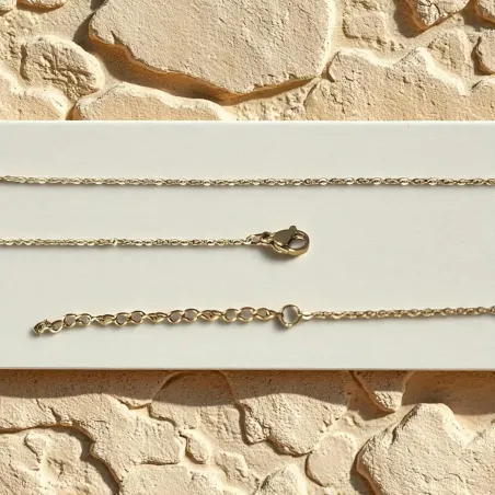 Chainette dorée Acier inox pour pendentifs et talismans