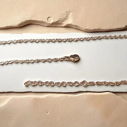 Chaîne acier inox rose gold 45 cm – pour talismans