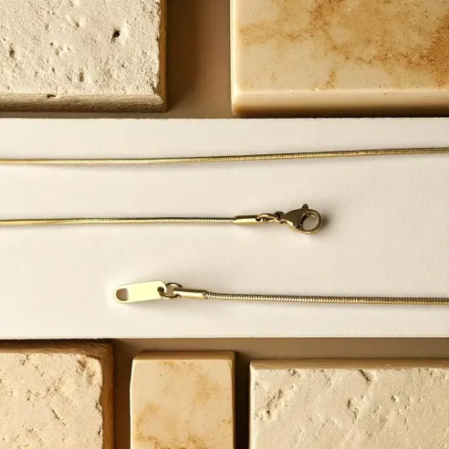 Chaîne argent maille doré 45 cm - pour pendentifs & talismans