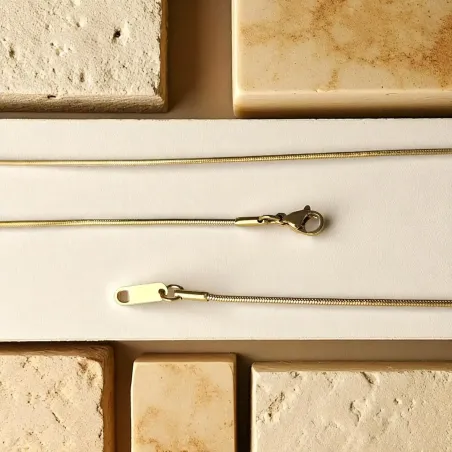 Chaîne argent maille doré 45 cm - pour pendentifs & talismans