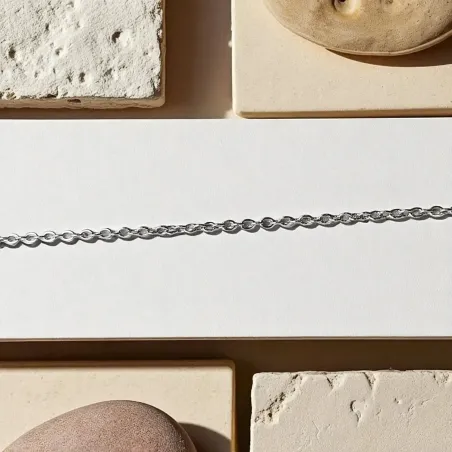 Chaîne maille chaînette 60 cm – acier inox argenté