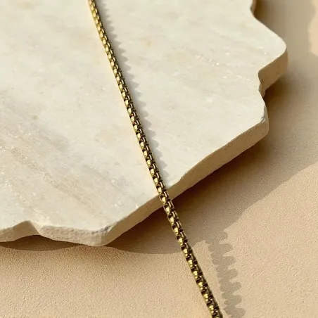 Chaîne maille serpent 60 cm – dorée ou argentée