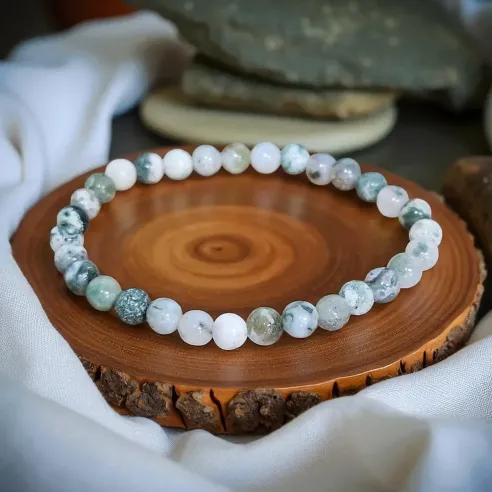 Bracelet agate arbre – stabilité et sagesse intérieure