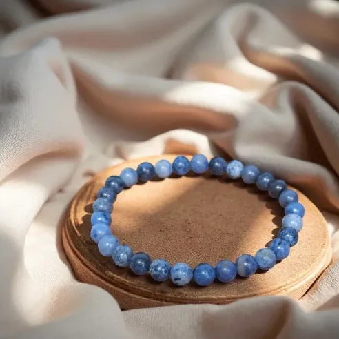 Bracelet dumortierite – Pierre naturelle de concentration et calme
