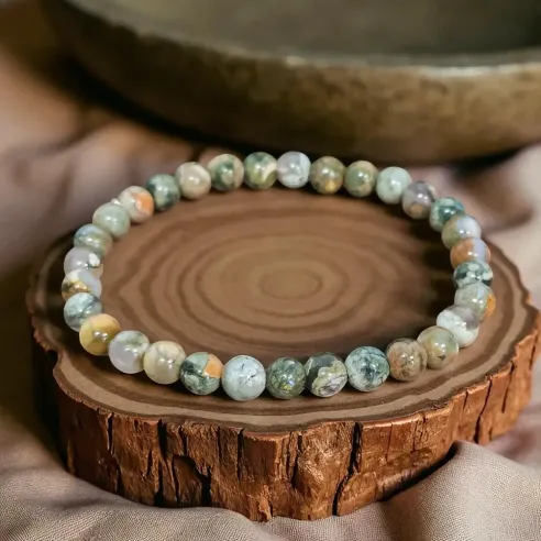 Bracelet en Rhyolite – Transformation & Ancrage
