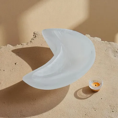 Bol lune en sélénite – Purification douce et énergie lunaire