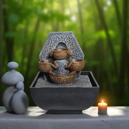 Fontaine zen cascade – Décoration intérieure et relaxation