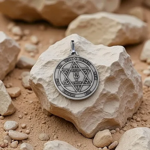 Talisman Pentacle Mars Argenté