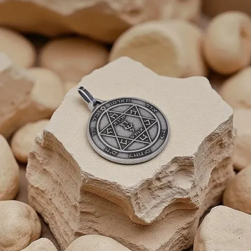 Talisman Pentacle Mars Argenté