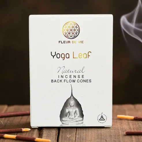 Cône encens Yoga Leaf Fleur de vie – Sérénité & équilibre